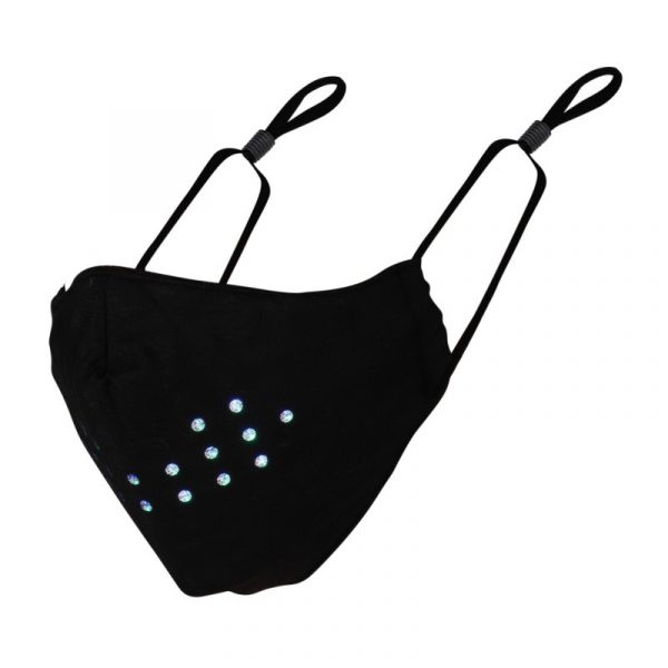 Voice Control Adjustable Ear Loop LED Face Mask